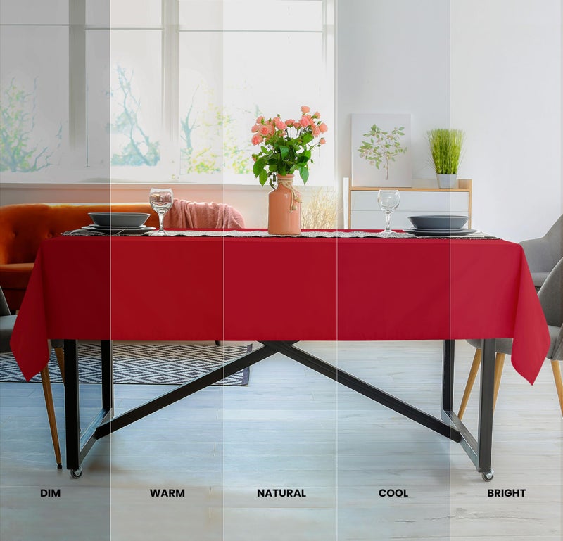Utopia Kitchen Rectangle Table Cloth 2 Pack(60x102 Inches, Red), Tablecloth Machine Washable, Polyester Table Cover for Dining, Buffet Parties, Picnics, Events, Weddings and Restaurants - Image 5